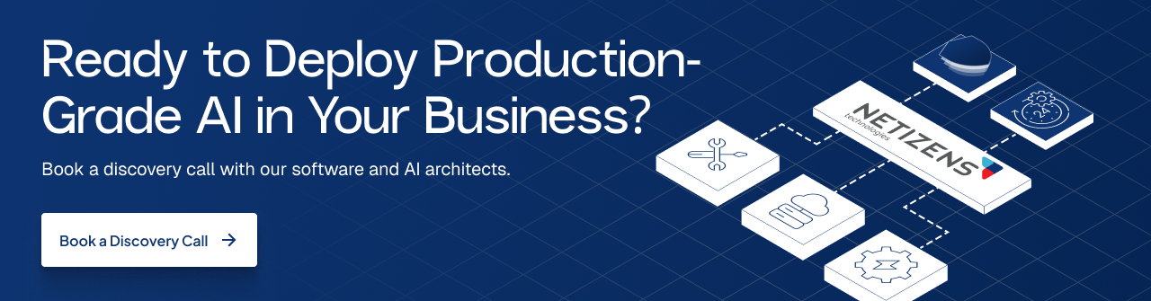 Deploy production-grade AI in your business with software and AI architecture support.